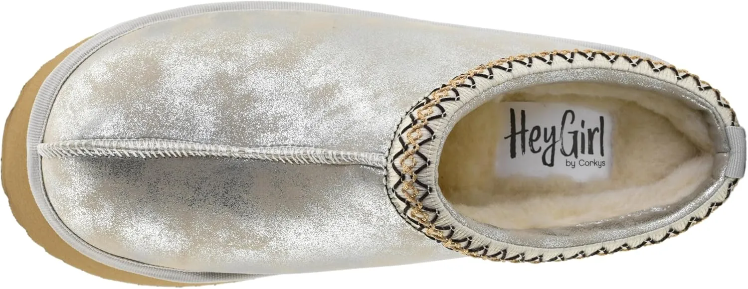 Corkys Footwear Pillow Talk 1.75-Inch Platform Slippers, Faux Fur Lining, Cozy Indoor/Outdoor Footwear for Fall & Winter
