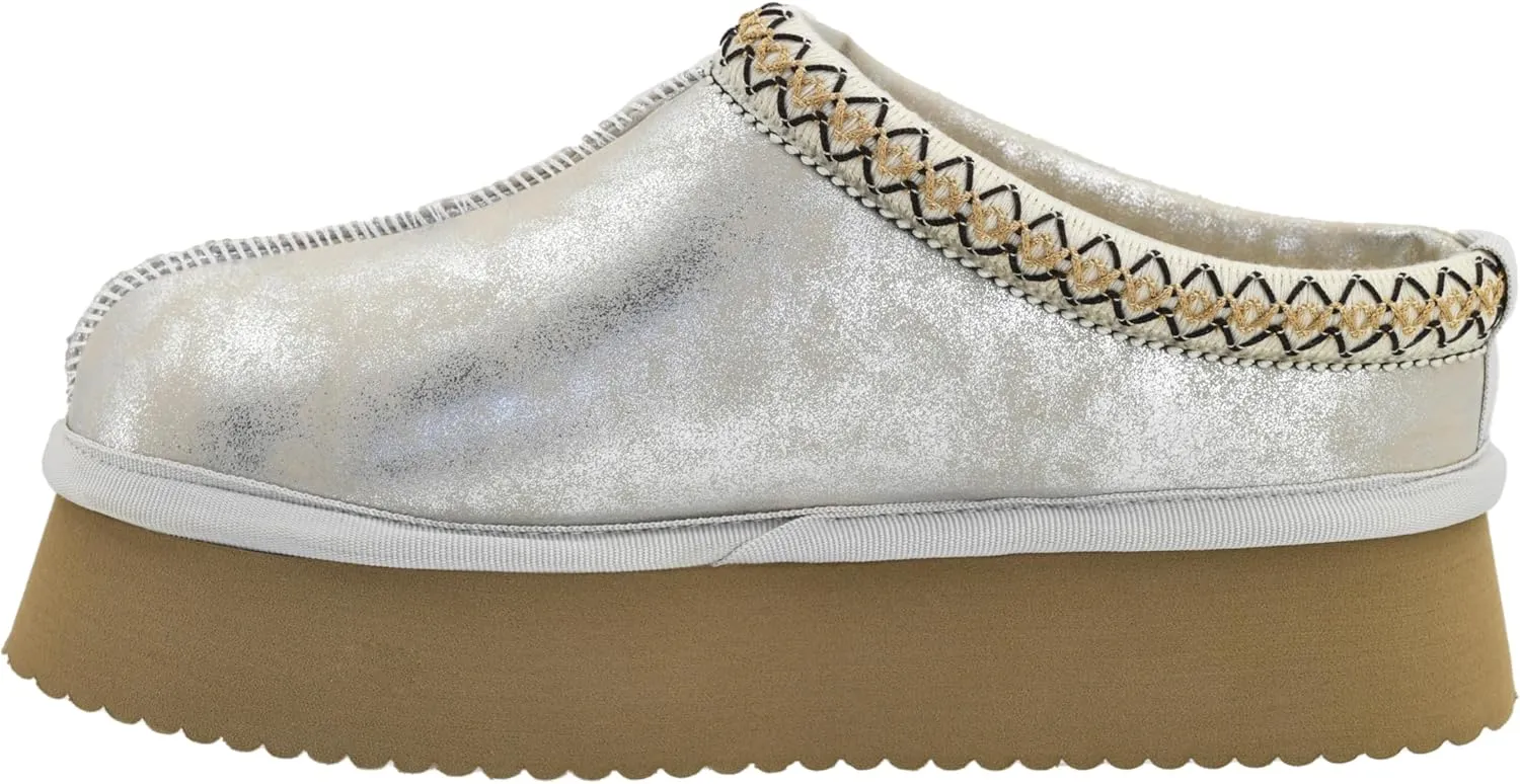 Corkys Footwear Pillow Talk 1.75-Inch Platform Slippers, Faux Fur Lining, Cozy Indoor/Outdoor Footwear for Fall & Winter