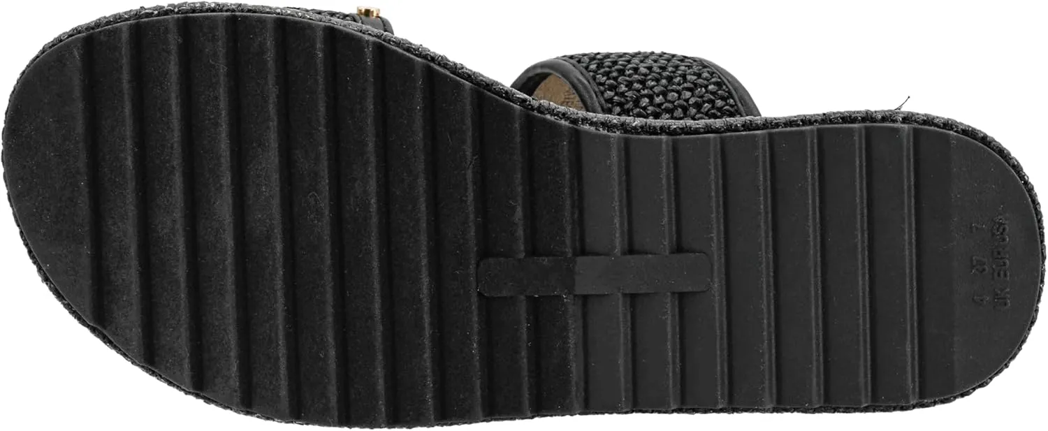 Corkys Footwear Women's Walk Of Shame Sandals - Comfortable 1.5-inch Platform and a Soft Insole Designed for All-Day Wear, Two Chic Straps and Raffia Wrapped Outsole