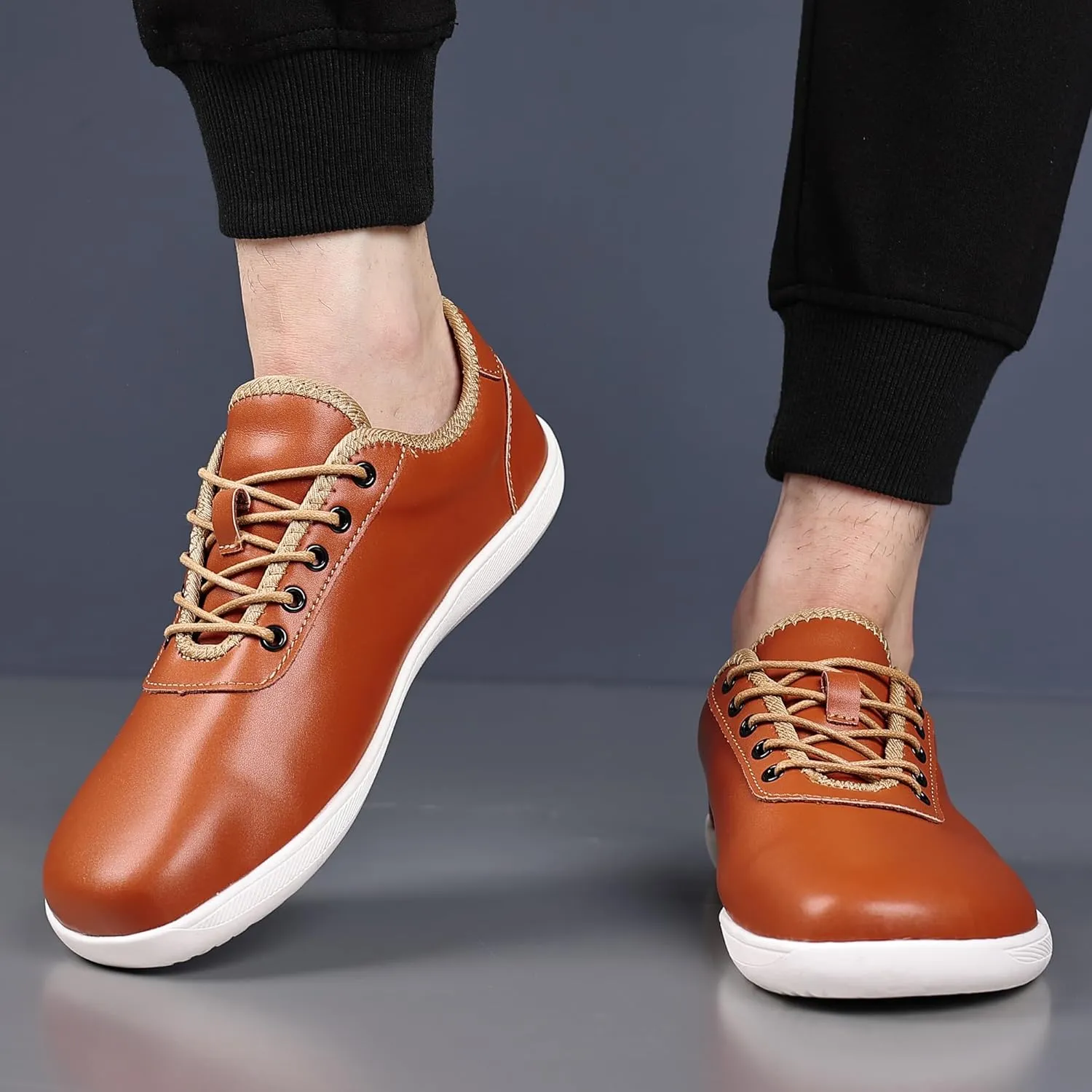 COSIDRAM Men's Casual Loafers Comfort Wide Toe Soft Daily Walking Sneakers Classic Slip On Shoes