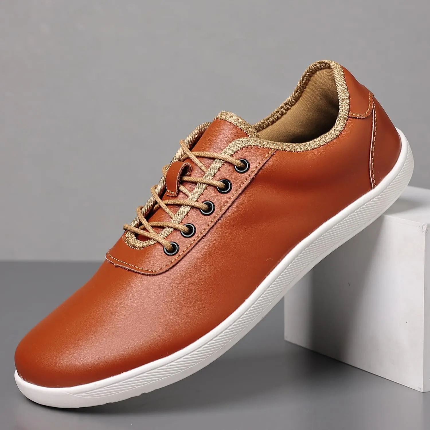 COSIDRAM Men's Casual Loafers Comfort Wide Toe Soft Daily Walking Sneakers Classic Slip On Shoes