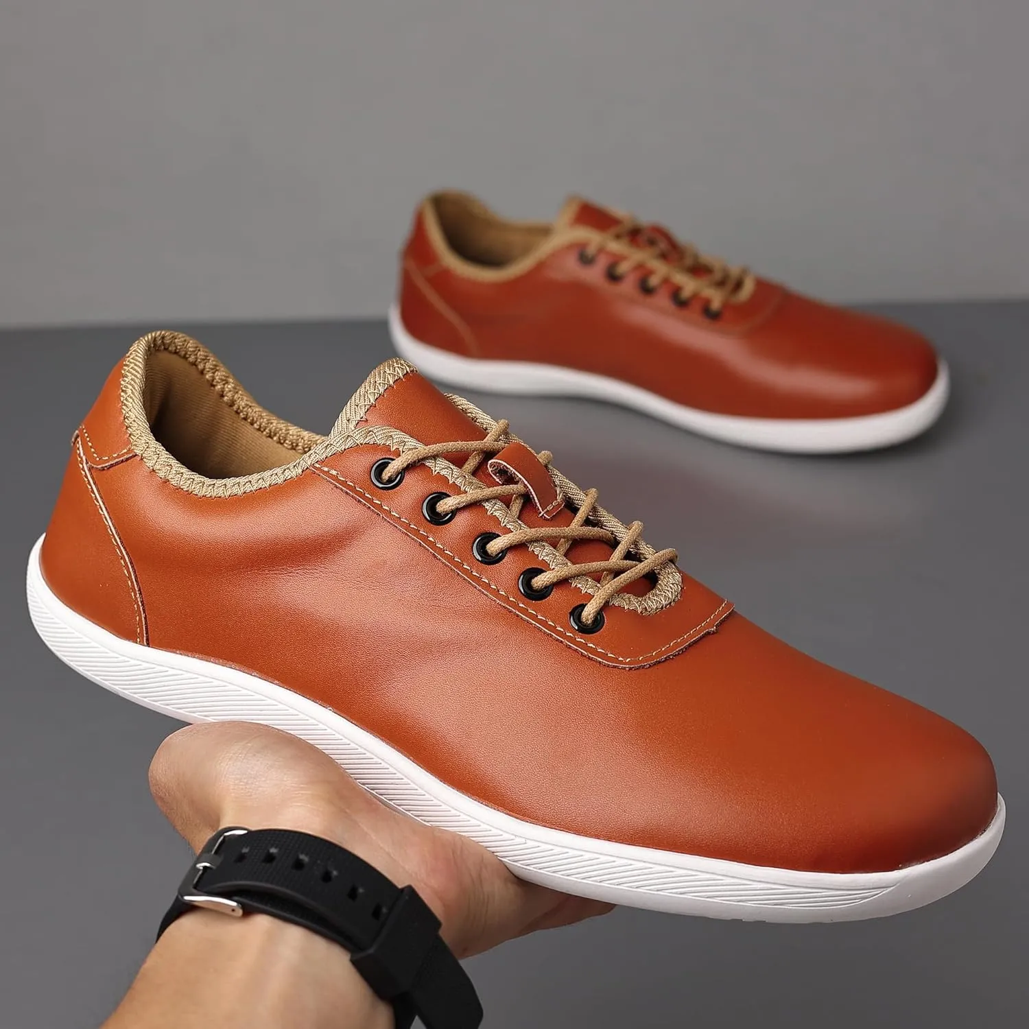 COSIDRAM Men's Casual Loafers Comfort Wide Toe Soft Daily Walking Sneakers Classic Slip On Shoes