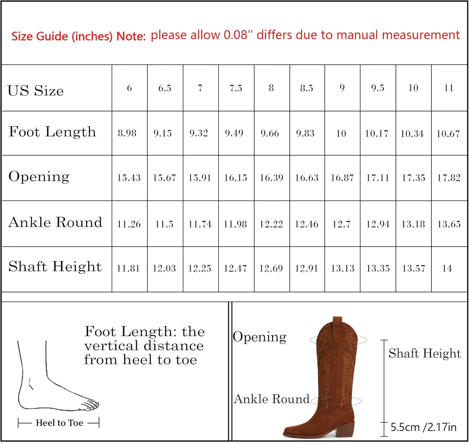 Cowboy Boots for Women Knee High Womens Cowgirl Boots for Girls Pointed Toe Slip on Chunky Heel Western Boot