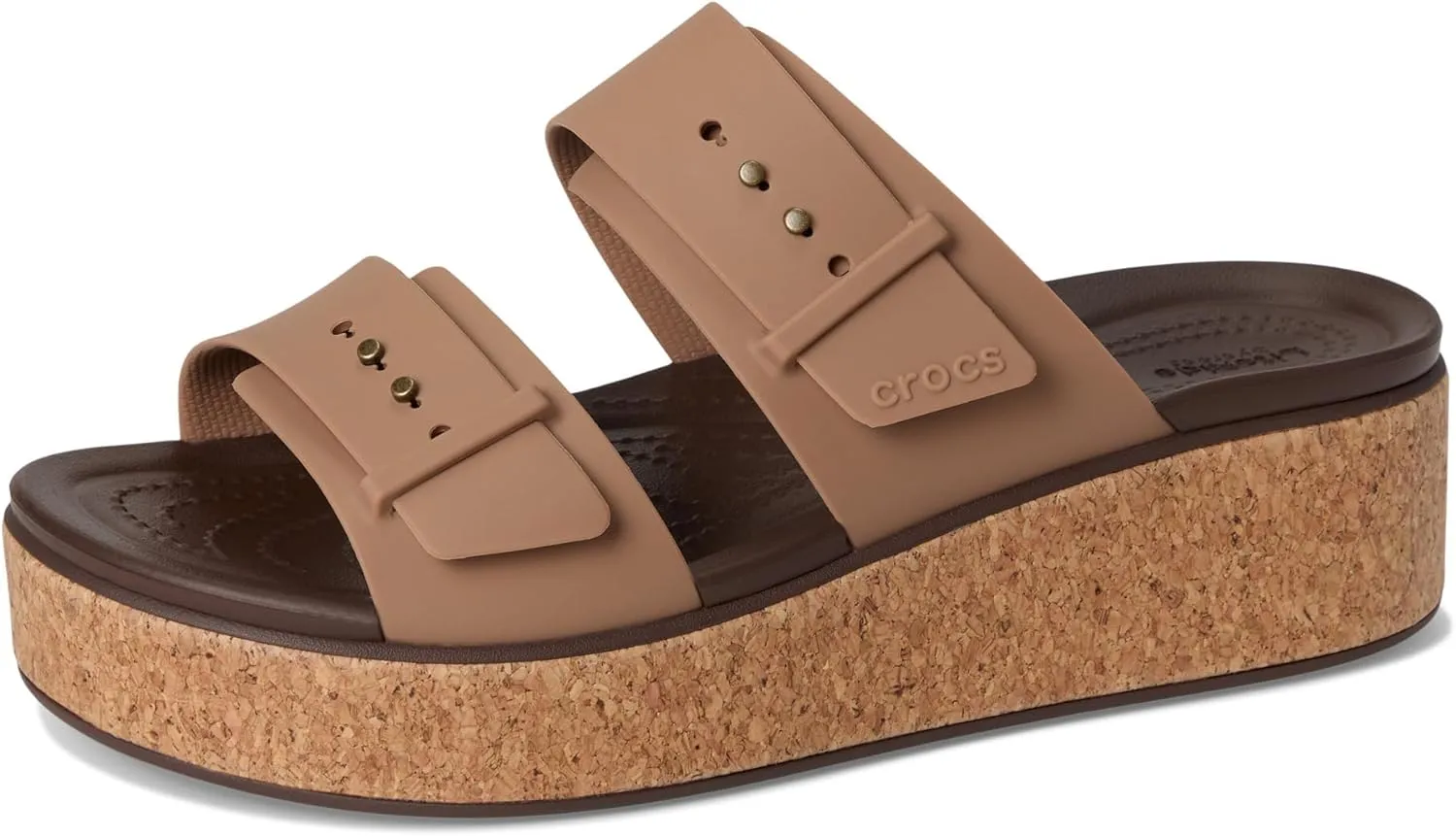 Crocs Women's Brooklyn Cork Buckle Sandals Wedge