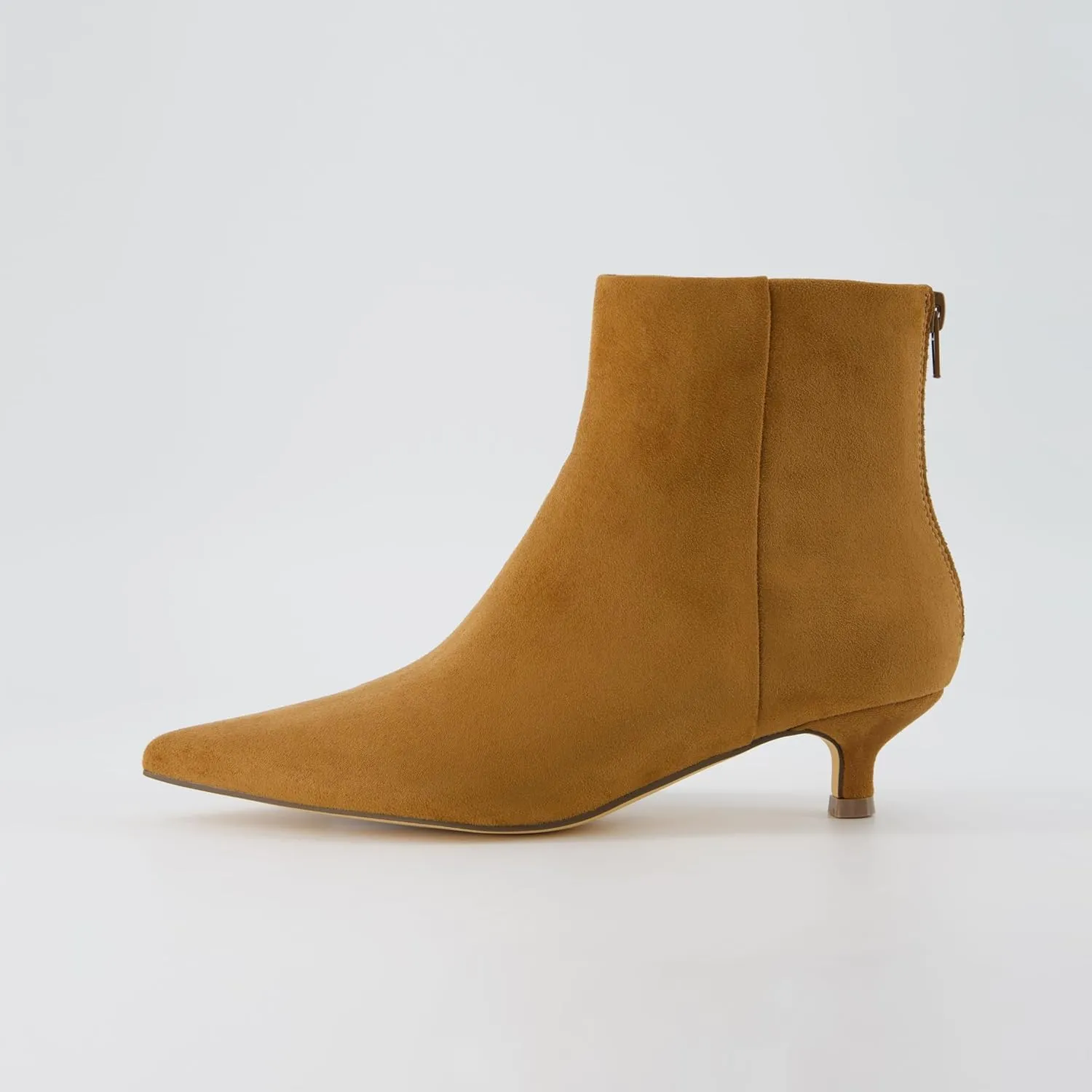CUSHIONAIRE Women's Barbi Kitten Heel Bootie  Memory Foam, Wide Widths Available