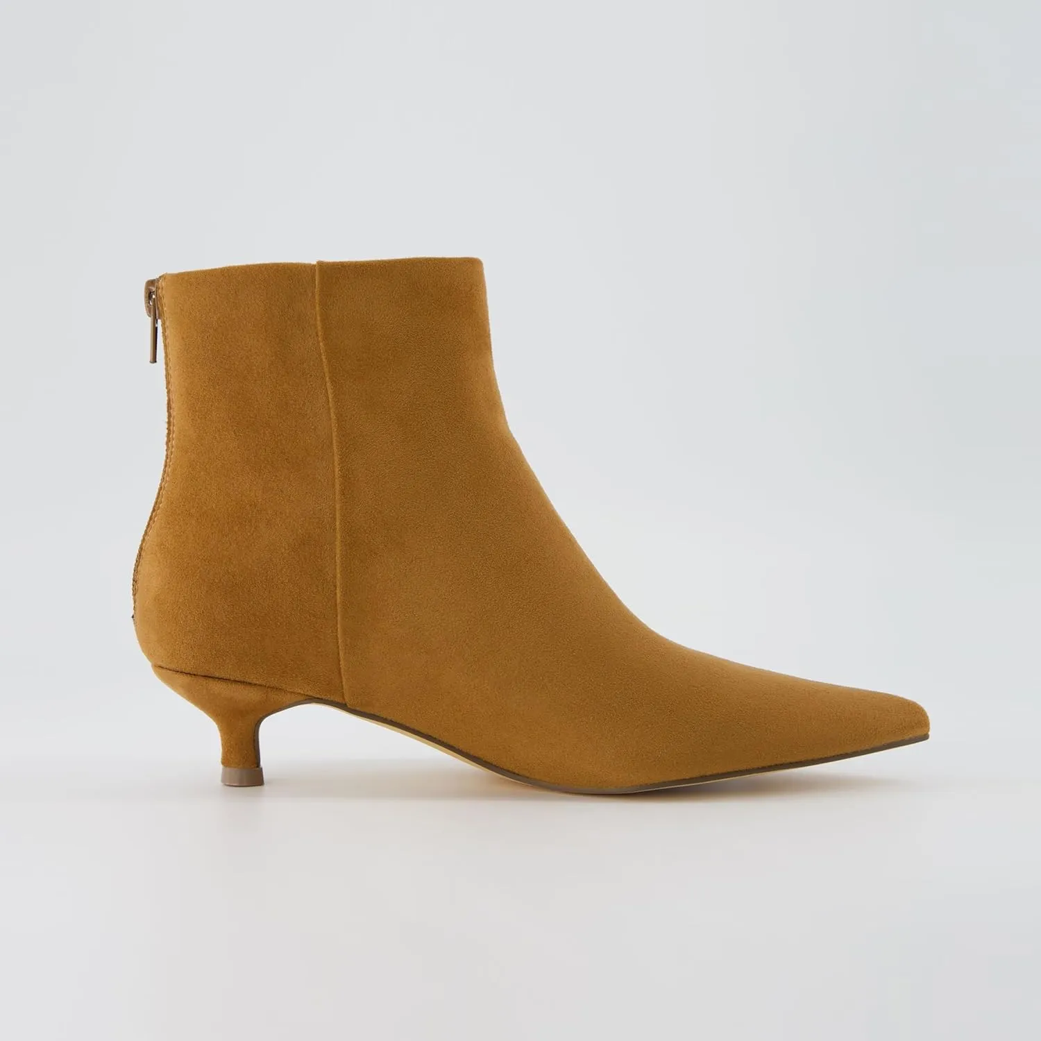 CUSHIONAIRE Women's Barbi Kitten Heel Bootie  Memory Foam, Wide Widths Available