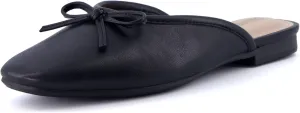 CUSHIONAIRE Women's Jade Bow Mule  Memory Foam, Wide Widths Available