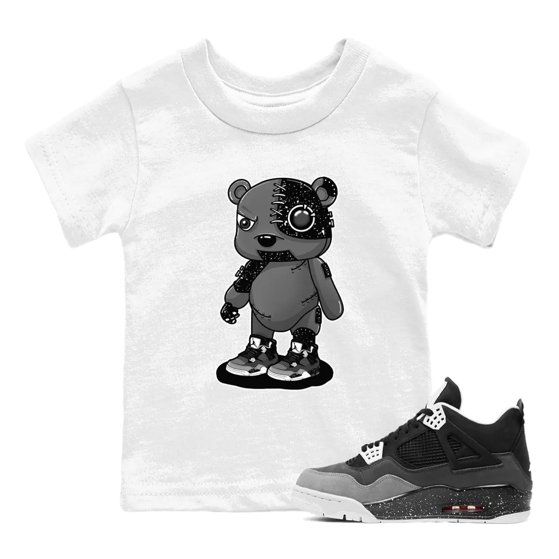Custom-built Cyborg Air - SNRT Flexible Tees Kids Bear Fear 4 Sneaker Jordan