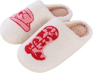 Cute Strawberry Pattern Women's Bedroom Slippers - Warm, Soft, Fuzzy, Non-Slip