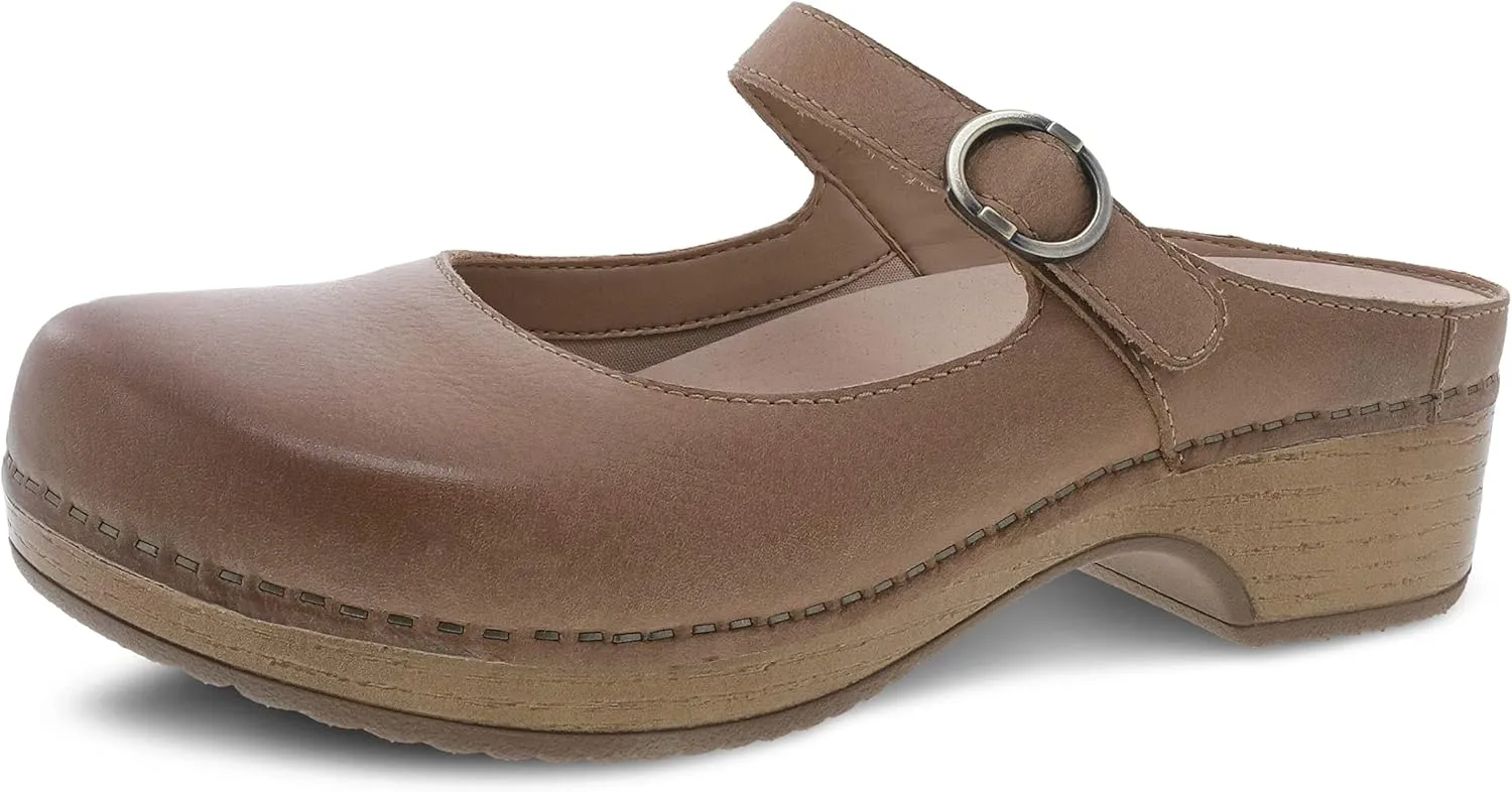 Dansko Bria Slip-On Mary Jane Mule Clogs for Women – Memory Foam and Arch Support for All -Day Comfort and Support – Lightweight EVA Outsole for Long-Lasting Wear