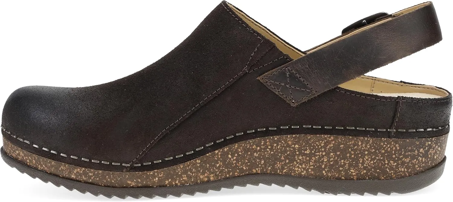 Dansko Women's Merrin Sling-Back Mule Clog-Dual Density Cork/EVA Midsole and Lightweight Rubber Outsole Provide Durable and Comfortable Ride on Patented Stapled Construction