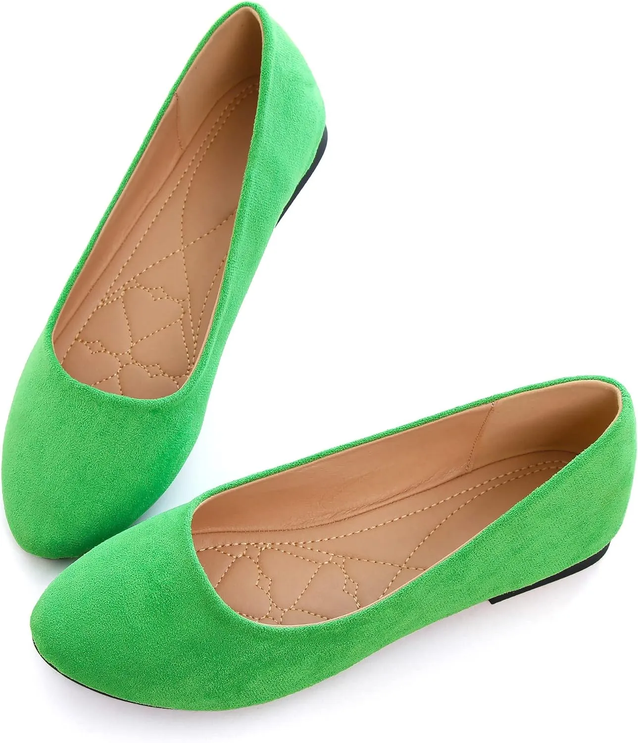Dear Time Women's Business Casual Ballet Flats Round Toe Flats Soft Slip On Office Shoes for Work