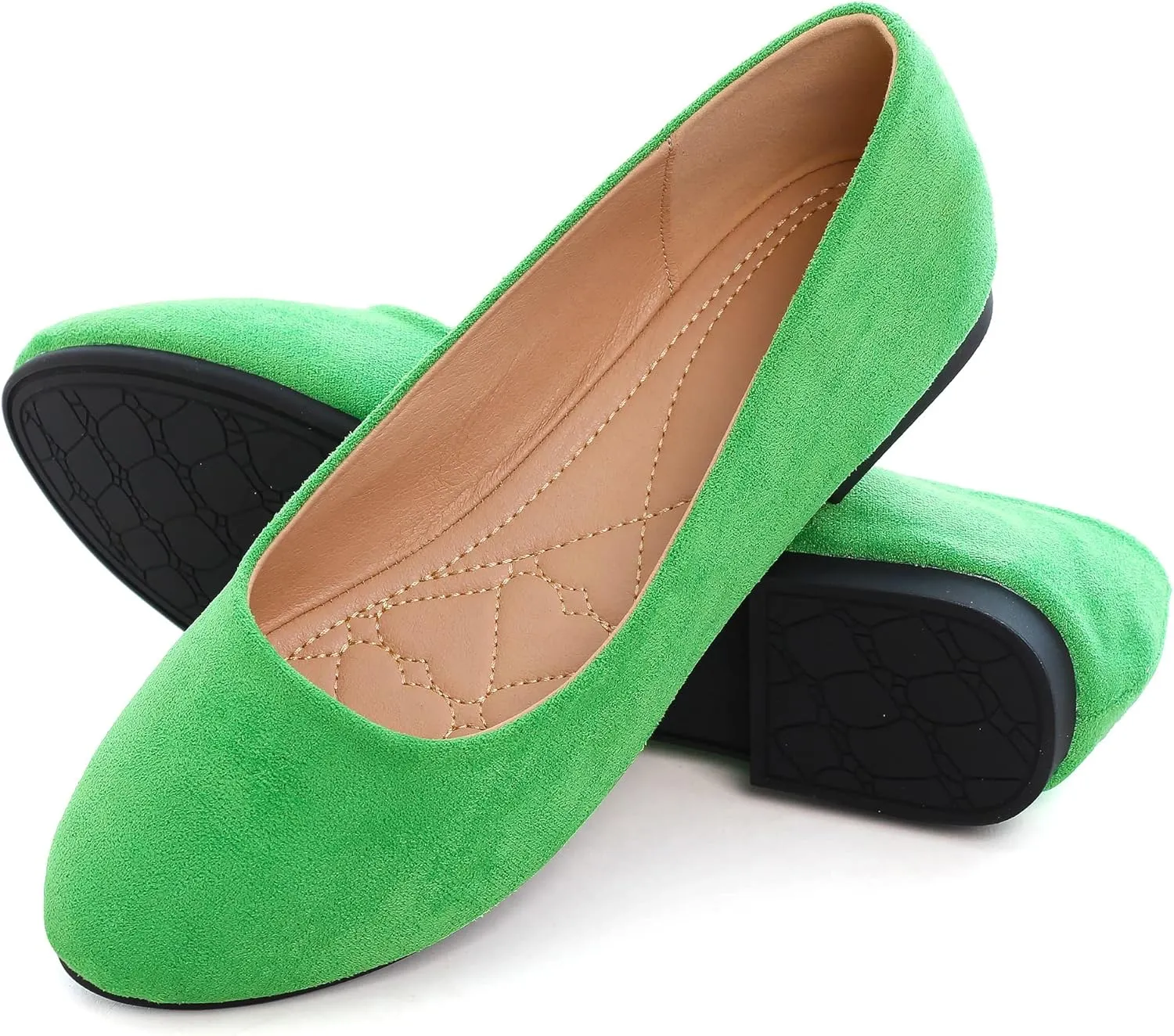 Dear Time Women's Business Casual Ballet Flats Round Toe Flats Soft Slip On Office Shoes for Work
