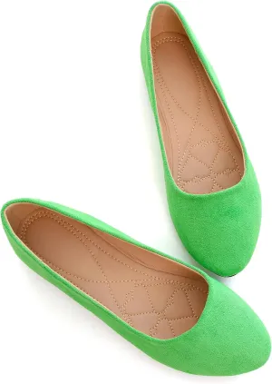 Dear Time Women's Business Casual Ballet Flats Round Toe Flats Soft Slip On Office Shoes for Work