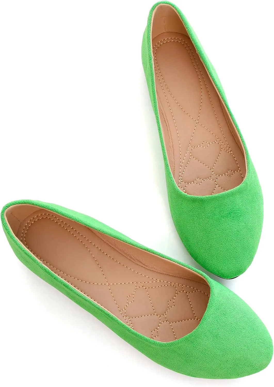 Dear Time Women's Business Casual Ballet Flats Round Toe Flats Soft Slip On Office Shoes for Work
