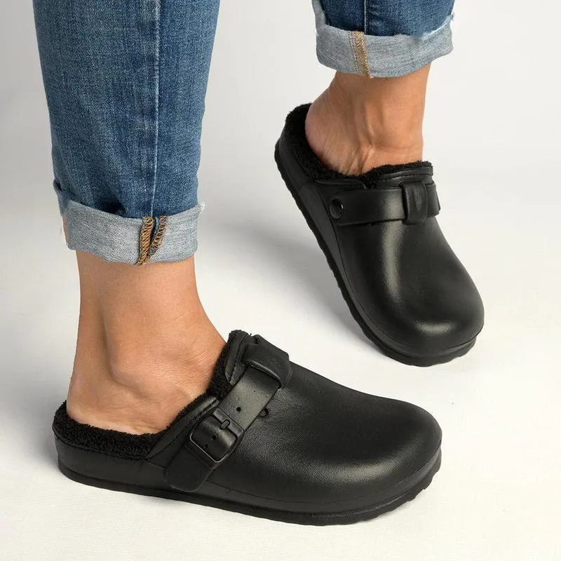 Desi Fur Shoes in Black
