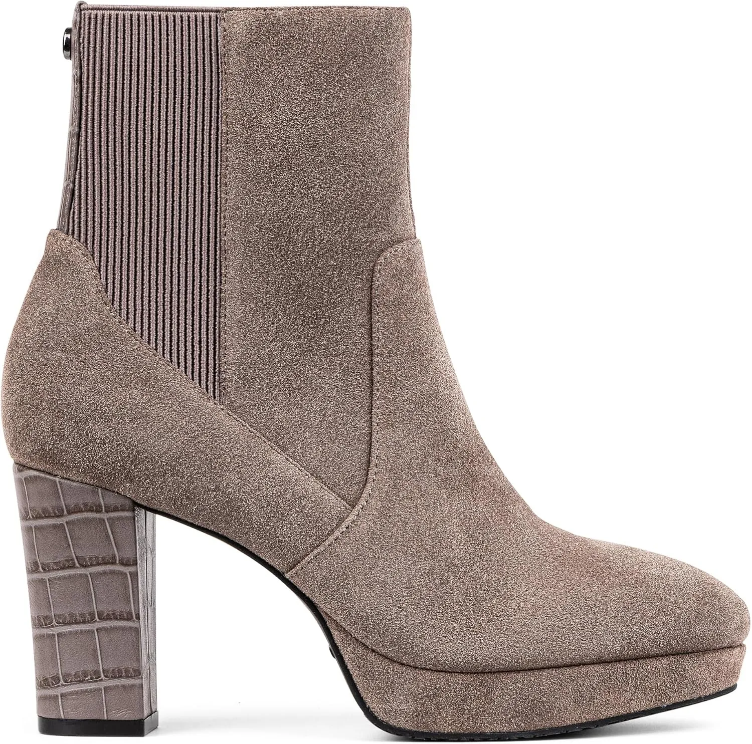 Donald Pliner Women’s LABELL Heeled Ankle Booties - 2” Stacked Block Heel with Platform, Zip Closure Ankle Boots, Fashion Women’s Boot