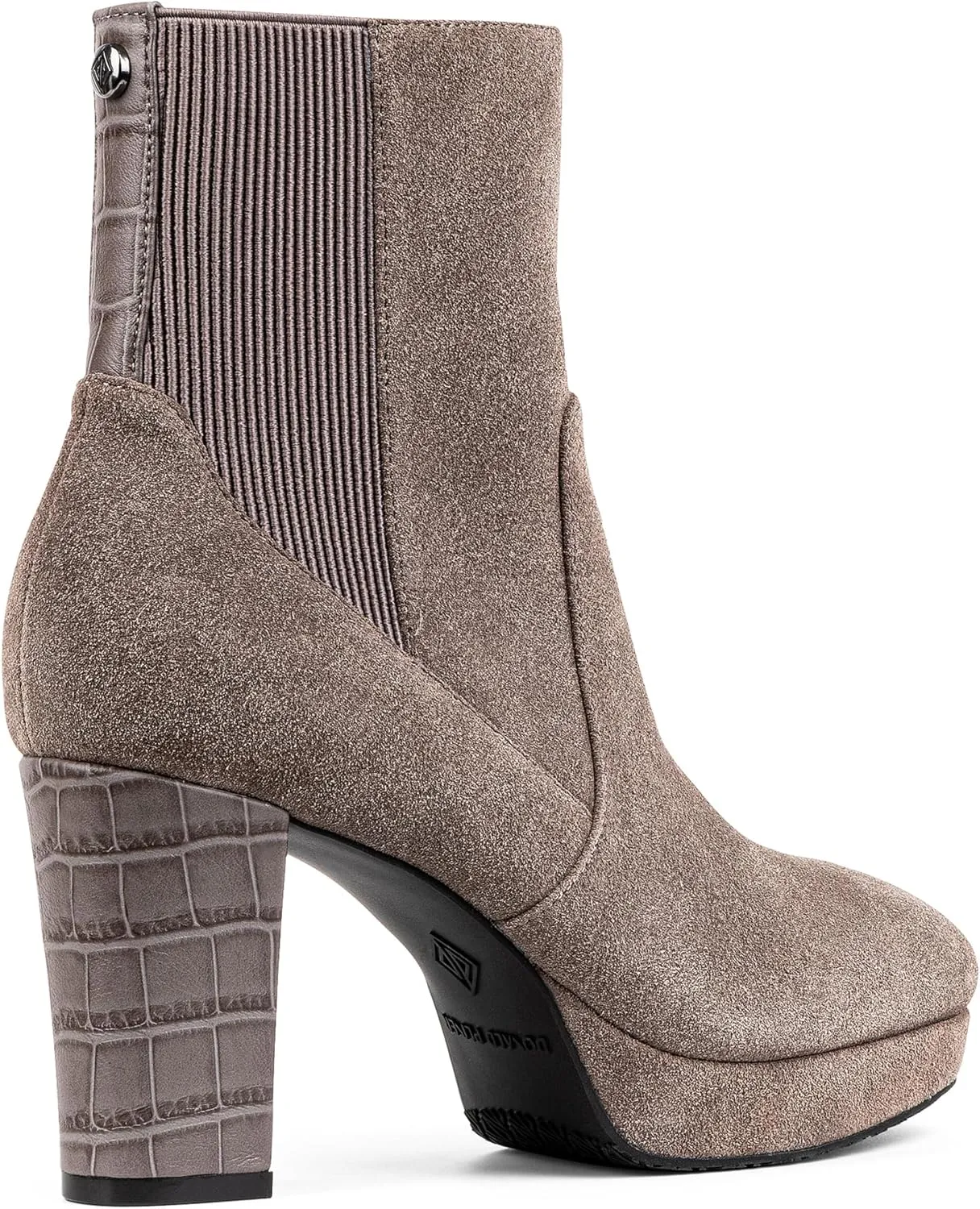 Donald Pliner Women’s LABELL Heeled Ankle Booties - 2” Stacked Block Heel with Platform, Zip Closure Ankle Boots, Fashion Women’s Boot