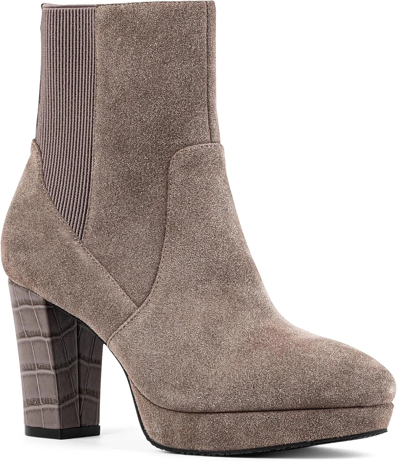 Donald Pliner Women’s LABELL Heeled Ankle Booties - 2” Stacked Block Heel with Platform, Zip Closure Ankle Boots, Fashion Women’s Boot