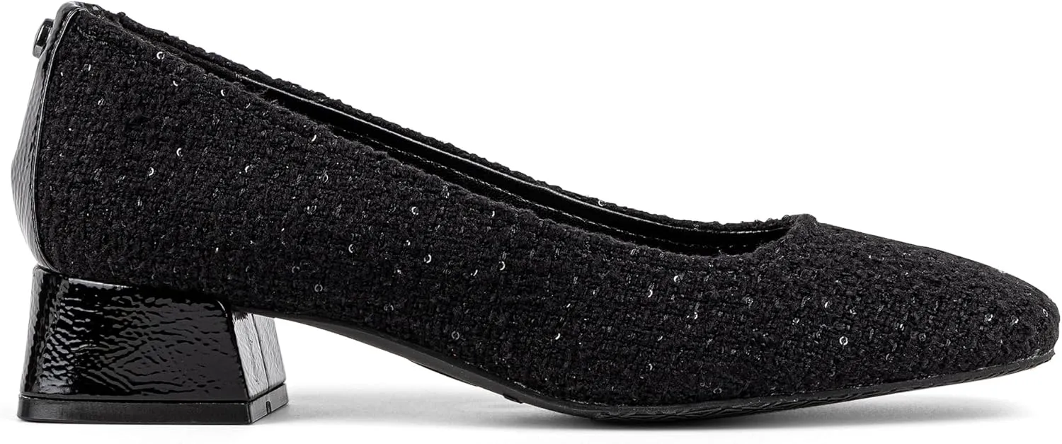 Donald Pliner Women’s RYA Pump Heel – 1.3” Block Heel Shoes for Comfort, Slip On Women’s Heels with Rubber Sole