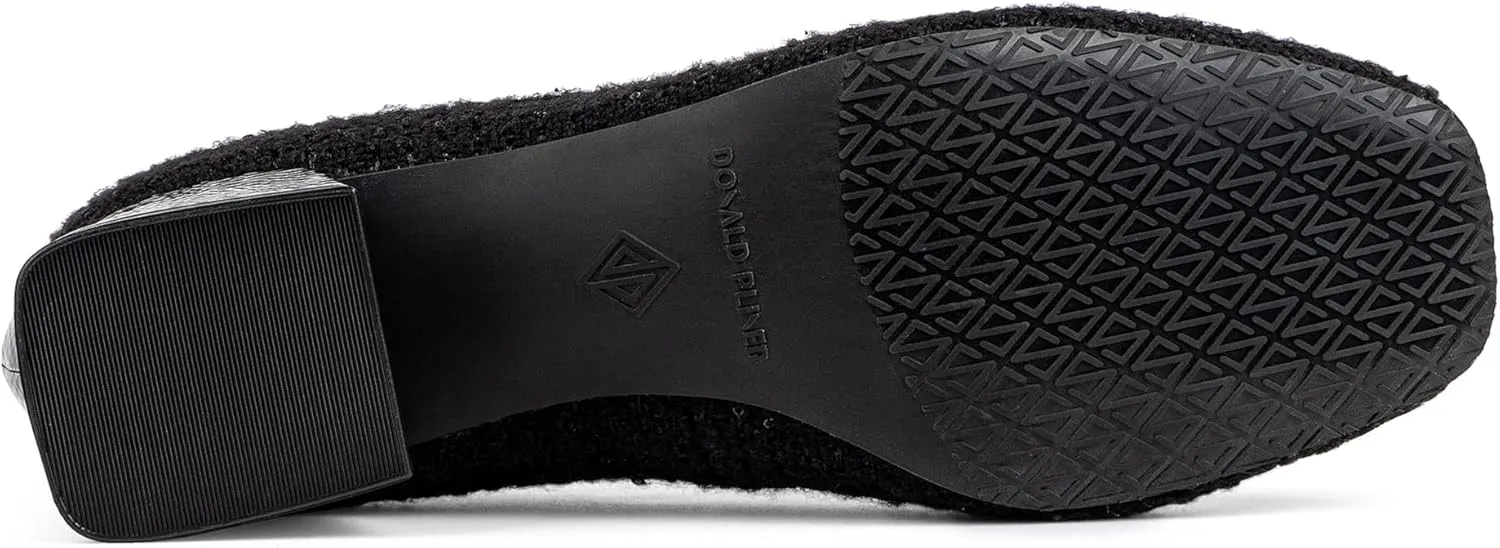Donald Pliner Women’s RYA Pump Heel – 1.3” Block Heel Shoes for Comfort, Slip On Women’s Heels with Rubber Sole