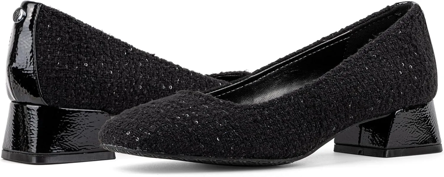 Donald Pliner Women’s RYA Pump Heel – 1.3” Block Heel Shoes for Comfort, Slip On Women’s Heels with Rubber Sole