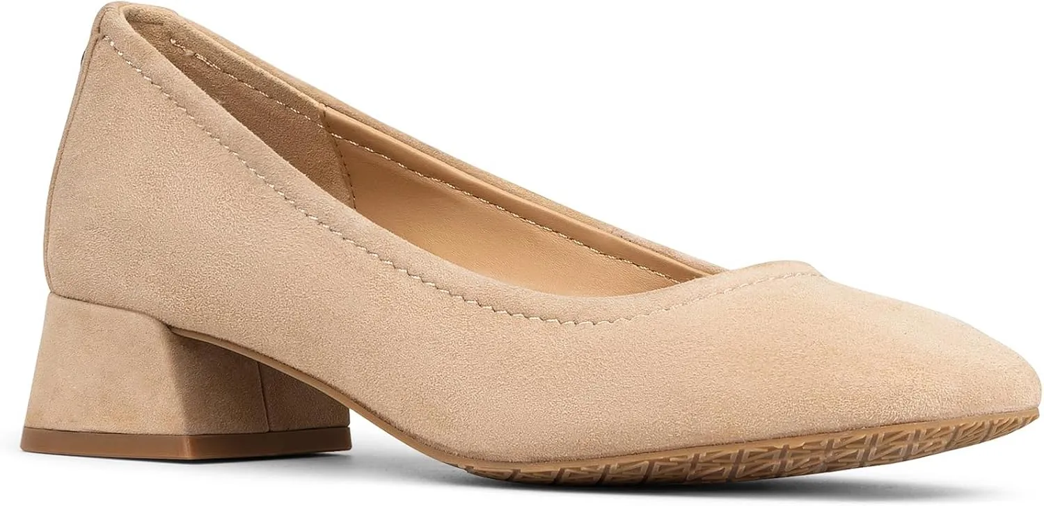 Donald Pliner Women’s RYA Pump Heel – 1.3” Block Heel Shoes for Comfort, Slip On Women’s Heels with Rubber Sole