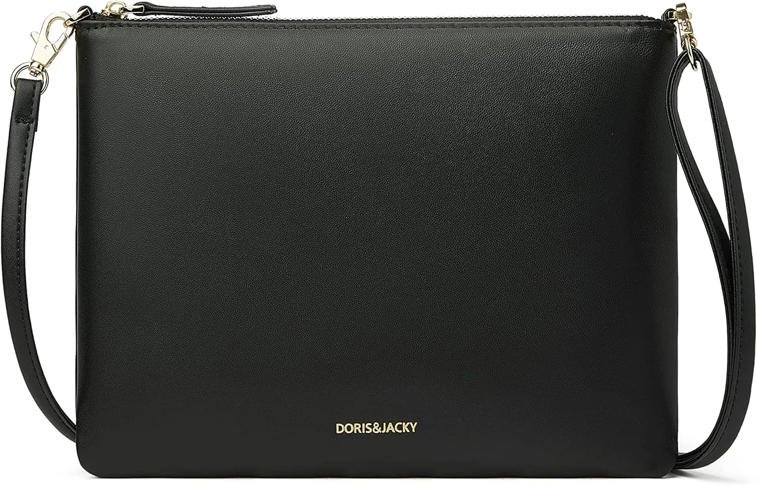 DORIS&JACKY Lambskin Leather Wristlet Clutch Purse For Women Large Soft Designer Wallet With Strap…