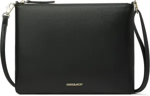 DORIS&JACKY Lambskin Leather Wristlet Clutch Purse For Women Large Soft Designer Wallet With Strap…