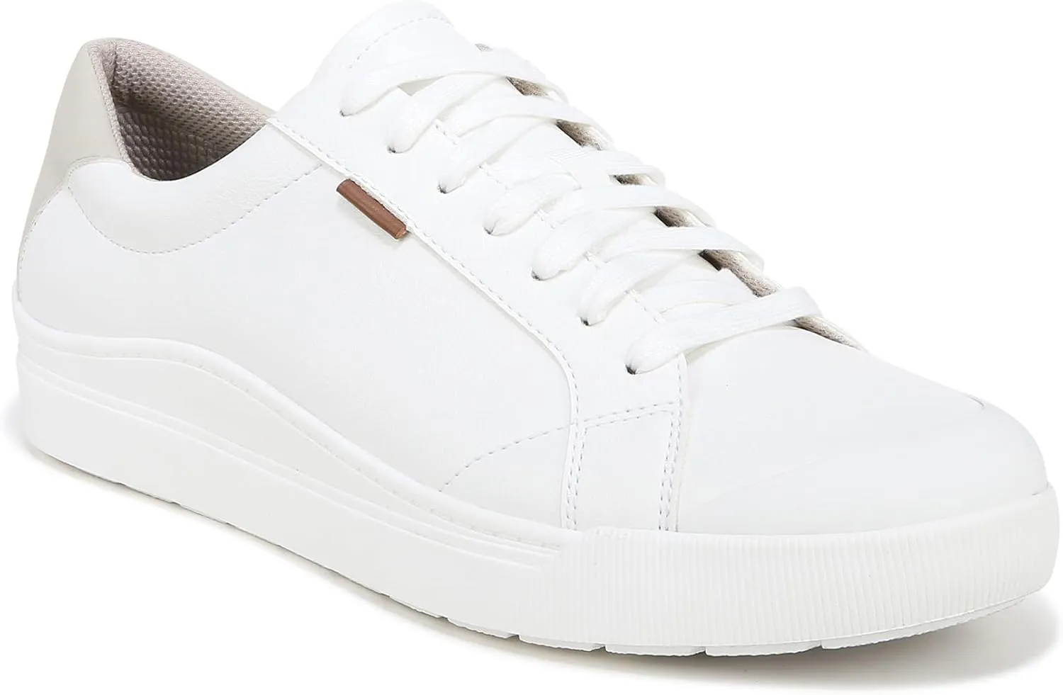 Dr. Scholl's Mens Time Off Sneaker White Smooth 8 M