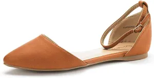DREAM PAIRS Flapointed Women's Casual D'Orsay Pointed Plain Ballet Comfort Soft Slip On Flats Shoes