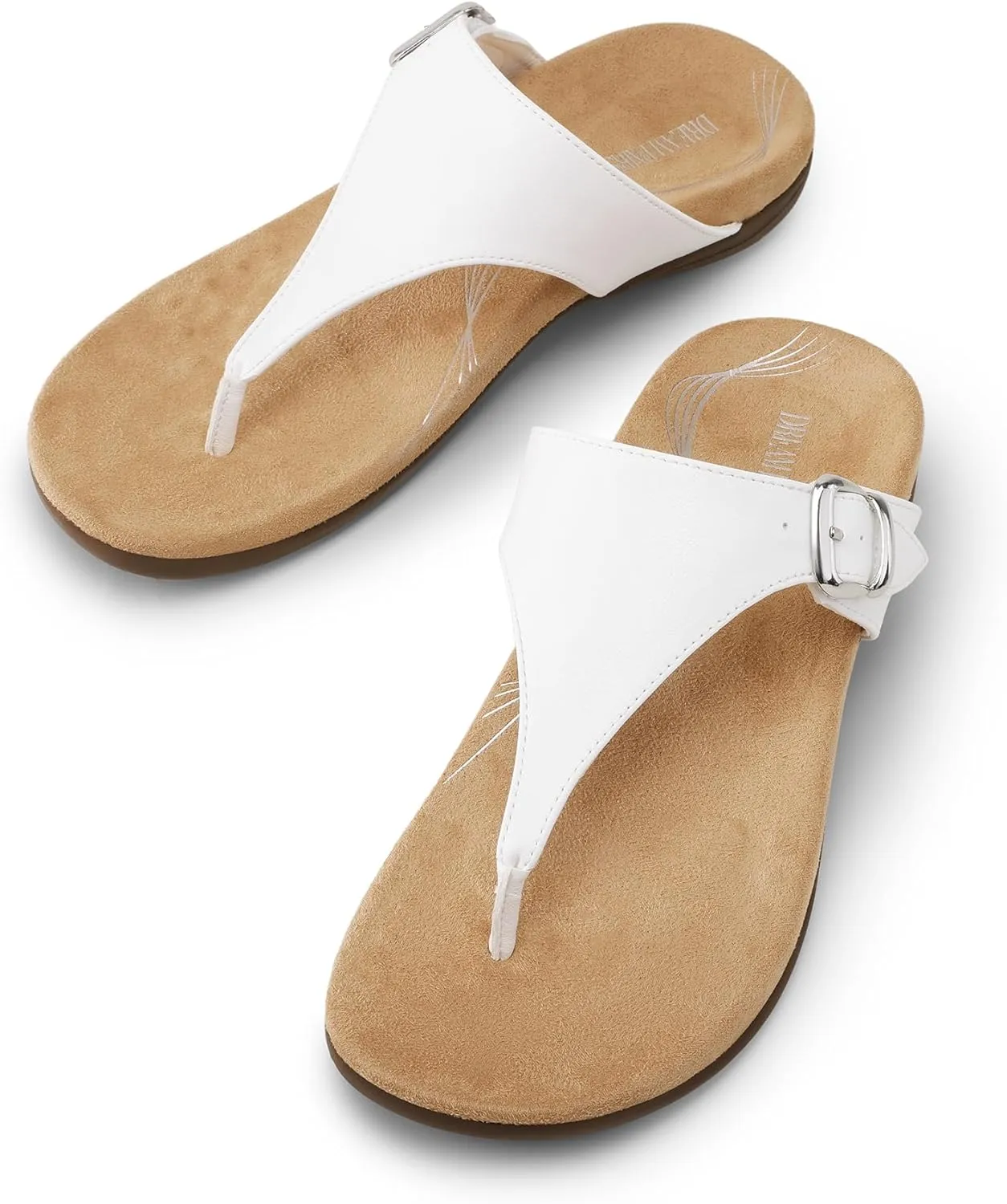 DREAM PAIRS Flip Flops for Women, Arch Support Orthotic Comfortable Soft Summer Slip On Thong Sandals