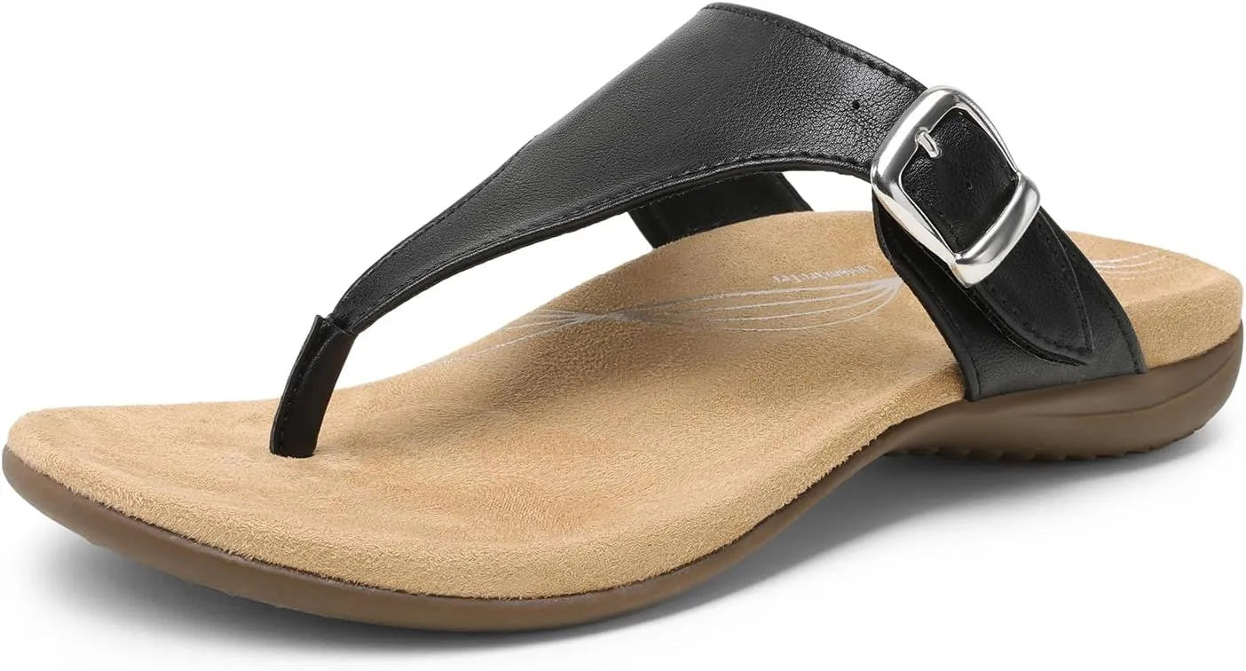 DREAM PAIRS Flip Flops for Women, Arch Support Orthotic Comfortable Soft Summer Slip On Thong Sandals