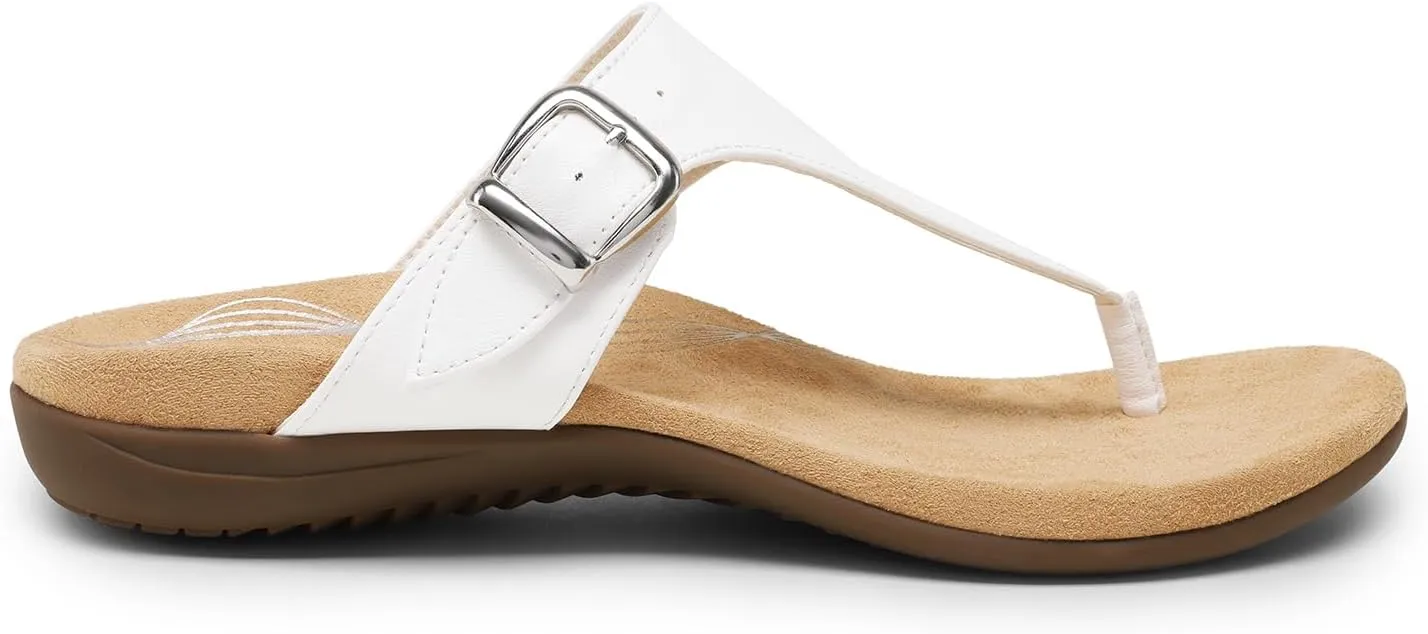 DREAM PAIRS Flip Flops for Women, Arch Support Orthotic Comfortable Soft Summer Slip On Thong Sandals