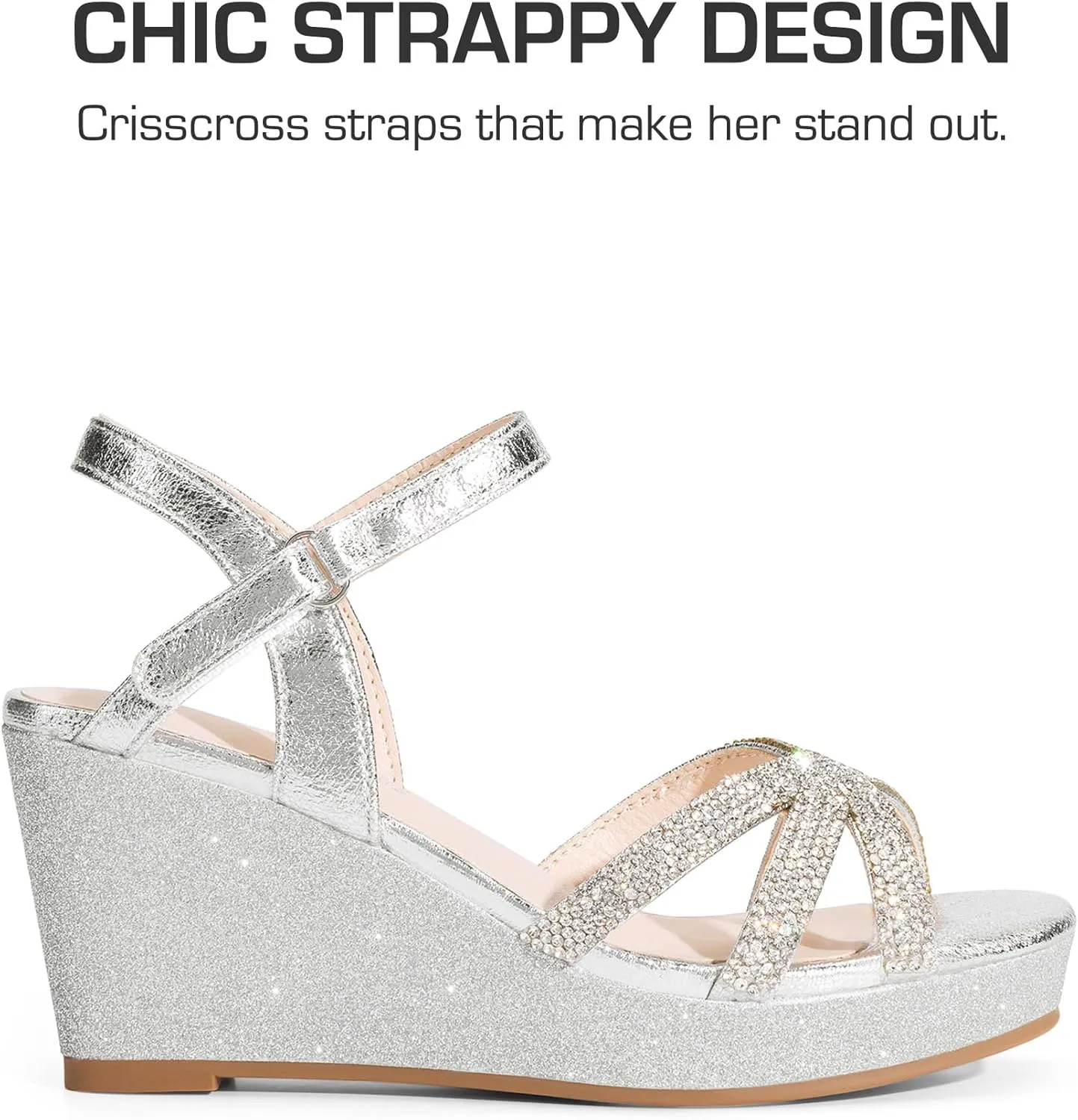 DREAM PAIRS Girls Wedge Sandals Flatform Open Toe Summer Platform Sandals Flower Wedding Party for Little Kid/Big Kid