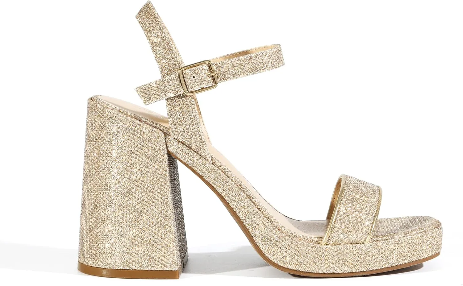 DREAM PAIRS Heels for Women Block Chunky Platform High Heels Open Toe GISELLE Fashion Wedding Party Evening Prom Dance Ankle Strap Dress Pump Sandals Shoes