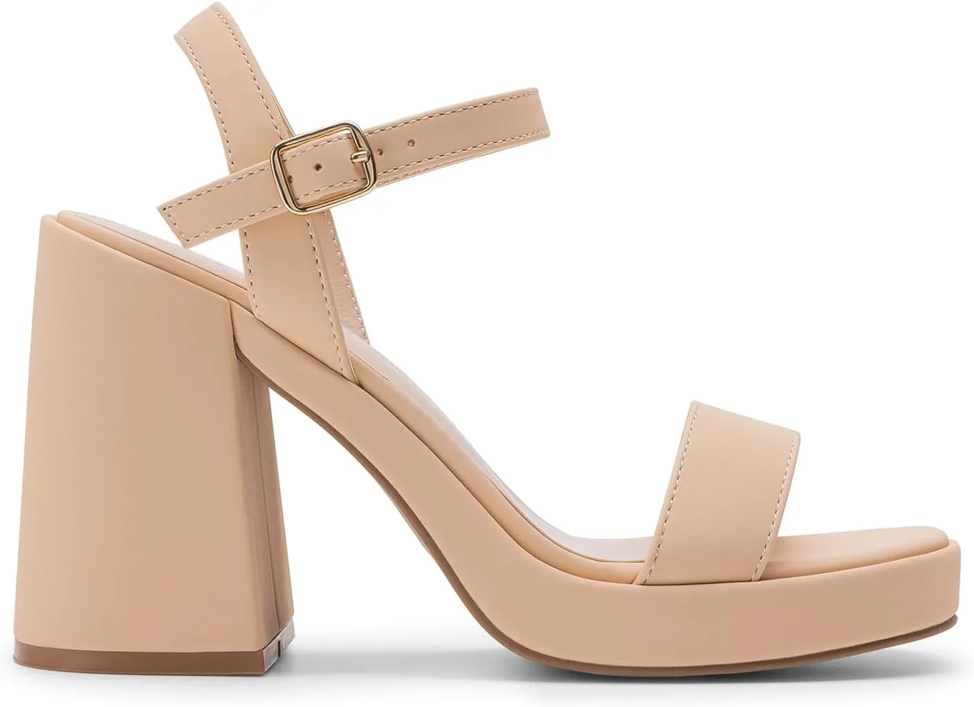 DREAM PAIRS Heels for Women Block Chunky Platform High Heels Open Toe GISELLE Fashion Wedding Party Evening Prom Dance Ankle Strap Dress Pump Sandals Shoes