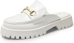 DREAM PAIRS Mules for Women, Comfortable Loafer Mules Slip On Chunky Business Casual Shoes
