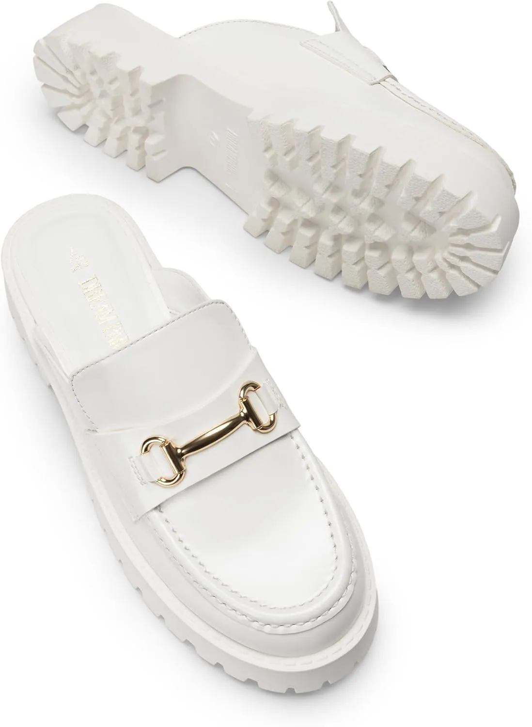 DREAM PAIRS Mules for Women, Comfortable Loafer Mules Slip On Chunky Business Casual Shoes