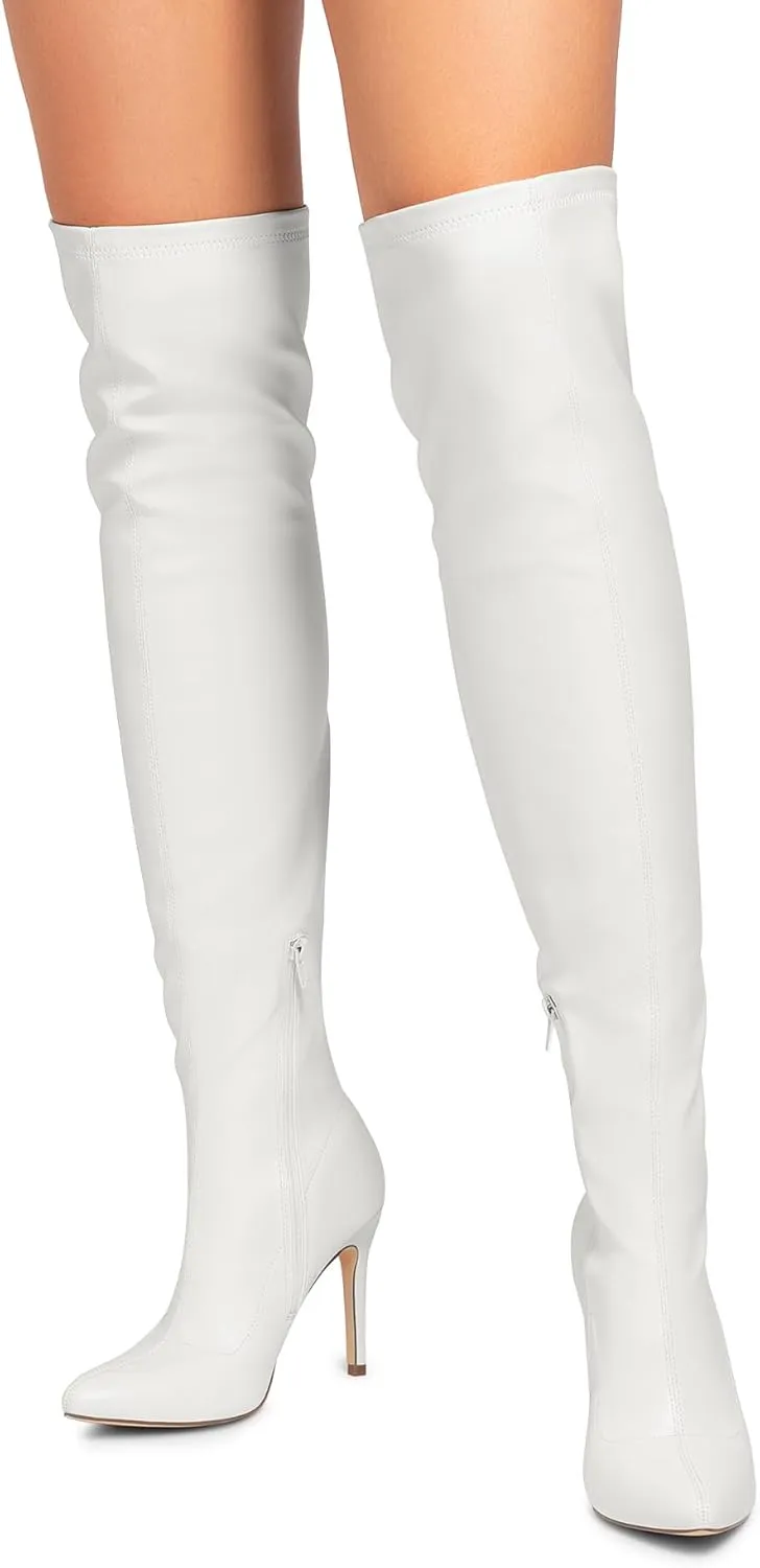 DREAM PAIRS Over The Knee Boots for Women, Women's Thigh High Boots Heel Fall Boots