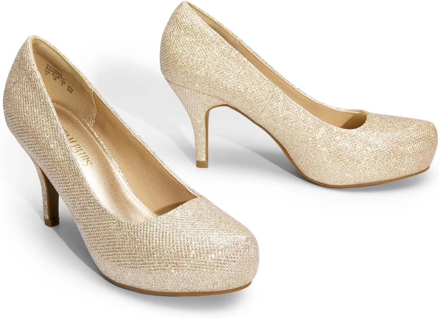DREAM PAIRS Tiffany Women's Classic Elegant Versatile Low Stiletto Heel Dress Platform Pumps Shoes