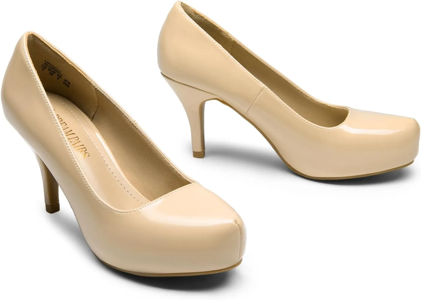 DREAM PAIRS Tiffany Women's Classic Elegant Versatile Low Stiletto Heel Dress Platform Pumps Shoes