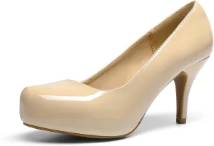 DREAM PAIRS Tiffany Women's Classic Elegant Versatile Low Stiletto Heel Dress Platform Pumps Shoes