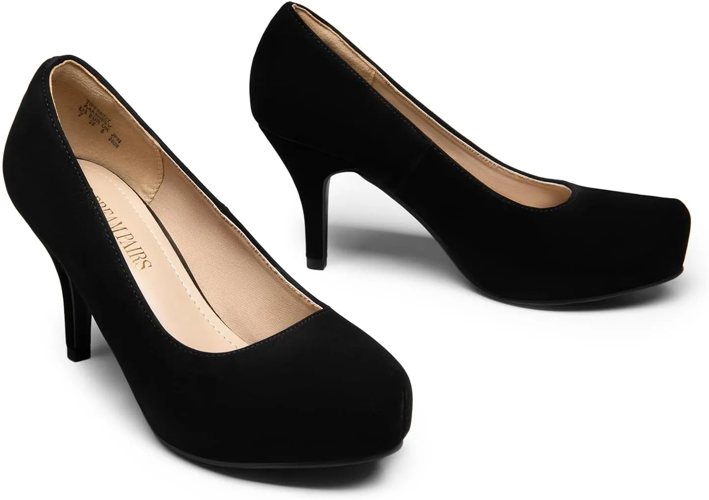 DREAM PAIRS Tiffany Women's Classic Elegant Versatile Low Stiletto Heel Dress Platform Pumps Shoes