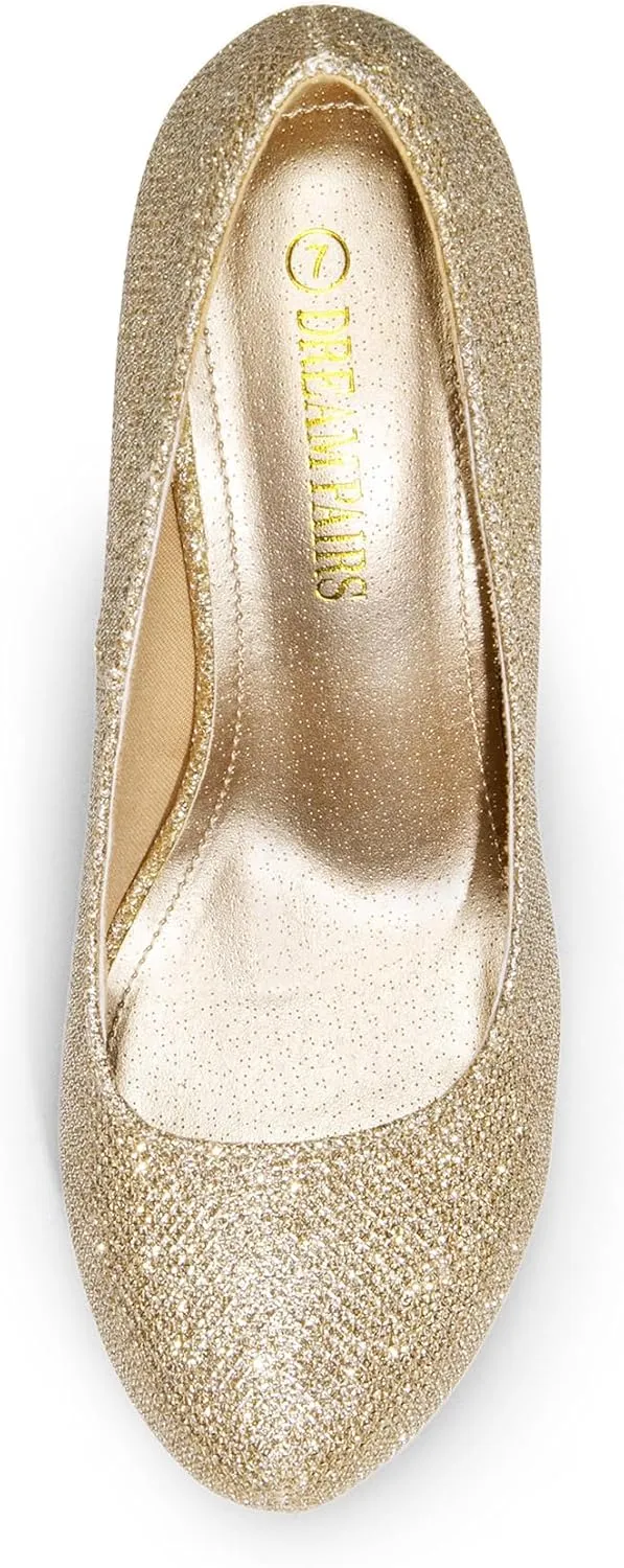 DREAM PAIRS Tiffany Women's Classic Elegant Versatile Low Stiletto Heel Dress Platform Pumps Shoes