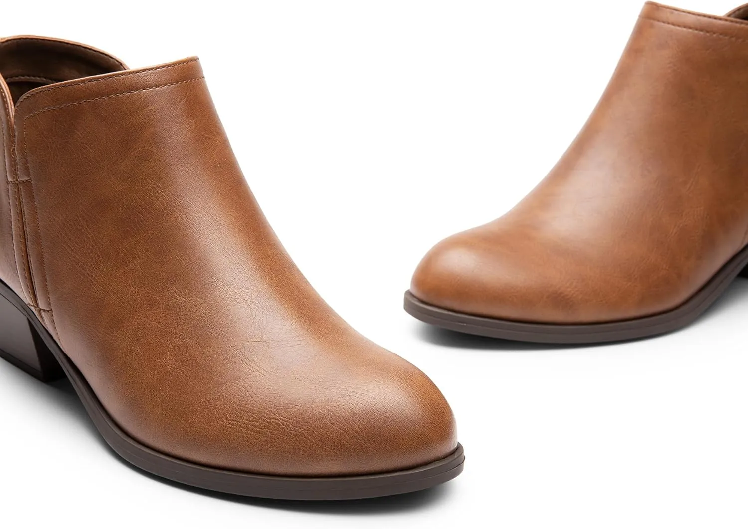 DREAM PAIRS Women's Ankle Boots Low Chunky Heel Comfortable Short Fall Booties Shoes