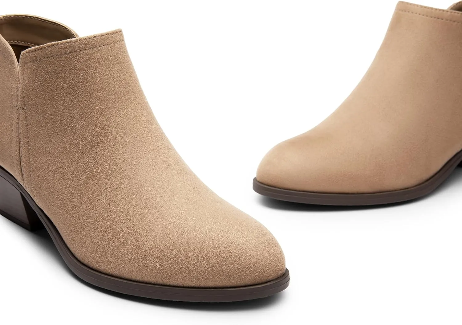 DREAM PAIRS Women's Ankle Boots Low Chunky Heel Comfortable Short Fall Booties Shoes