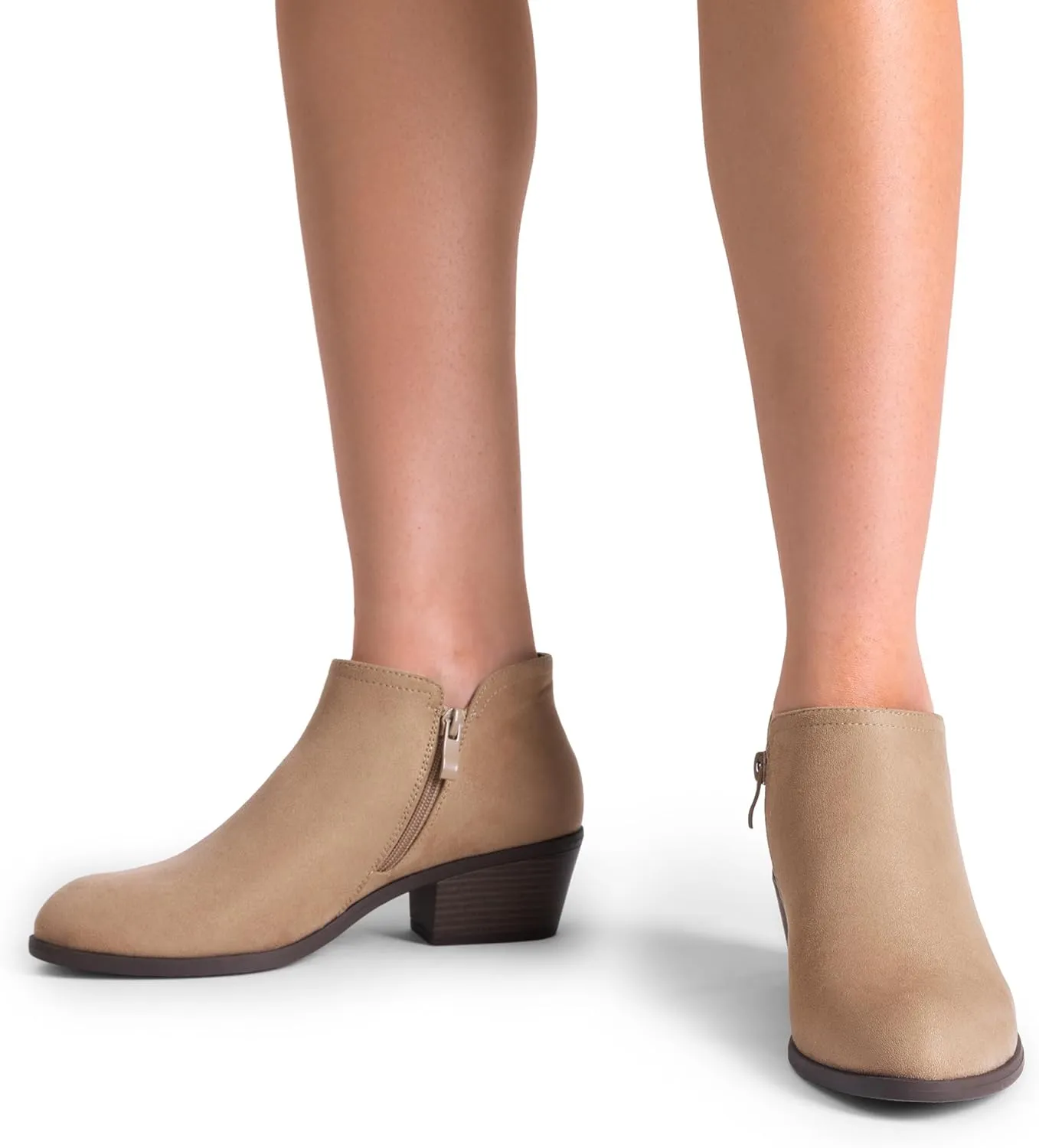 DREAM PAIRS Women's Ankle Boots Low Chunky Heel Comfortable Short Fall Booties Shoes