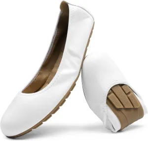 DREAM PAIRS Women’s Ballet Flats Foldable Round Toe Dressy Comfortable Slip On Dress Shoes