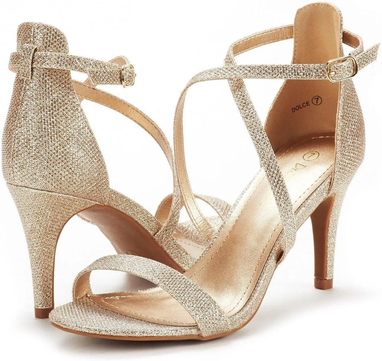 DREAM PAIRS Women's Dolce Fashion Stilettos Open Toe Pump Heel Sandals